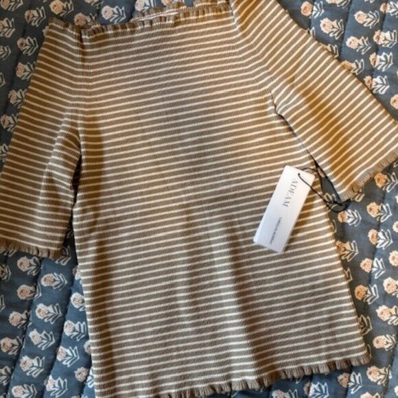 NEW ADEAM x Caroline Murphy // beige & white off-the-shoulder top // Large - Picture 6 of 6